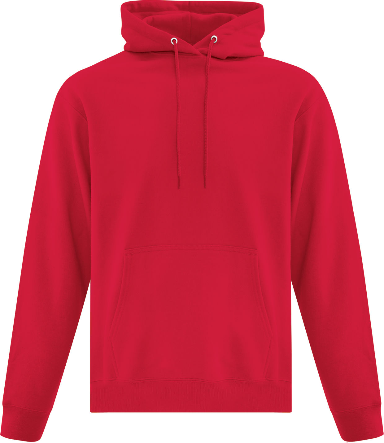 basic red pullover hoodie
